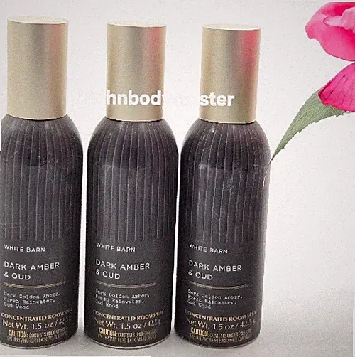 (3) Bath and Body Works DARK AMBER & OUD Fragrance Room Spray 1.5 ozX3