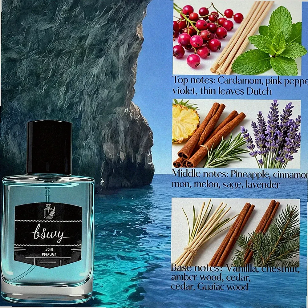 50ml Cologne for Men, Captivating Blend of Pineapple Cinnamon & Rare Woods