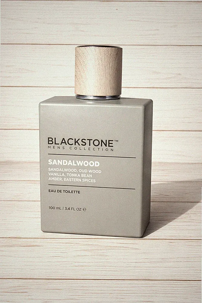 BLACKSTONE SANDALWOOD Eau De Toilette Spray (Vanilla, Tonka Bean, Spice) 3.4 Oz.