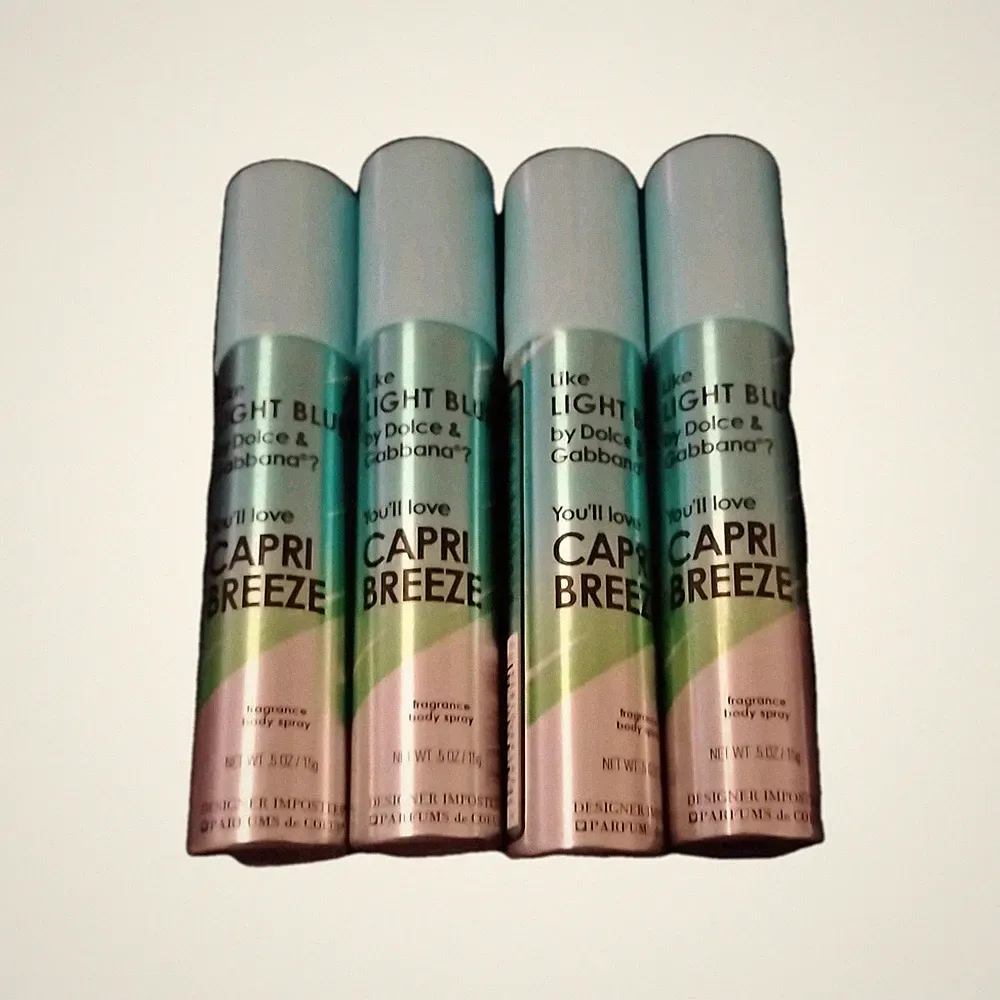 Designer Imposters CAPRI BREEZE body spray 0.5oz PARFUMS de COEUR (4 Pack Value)