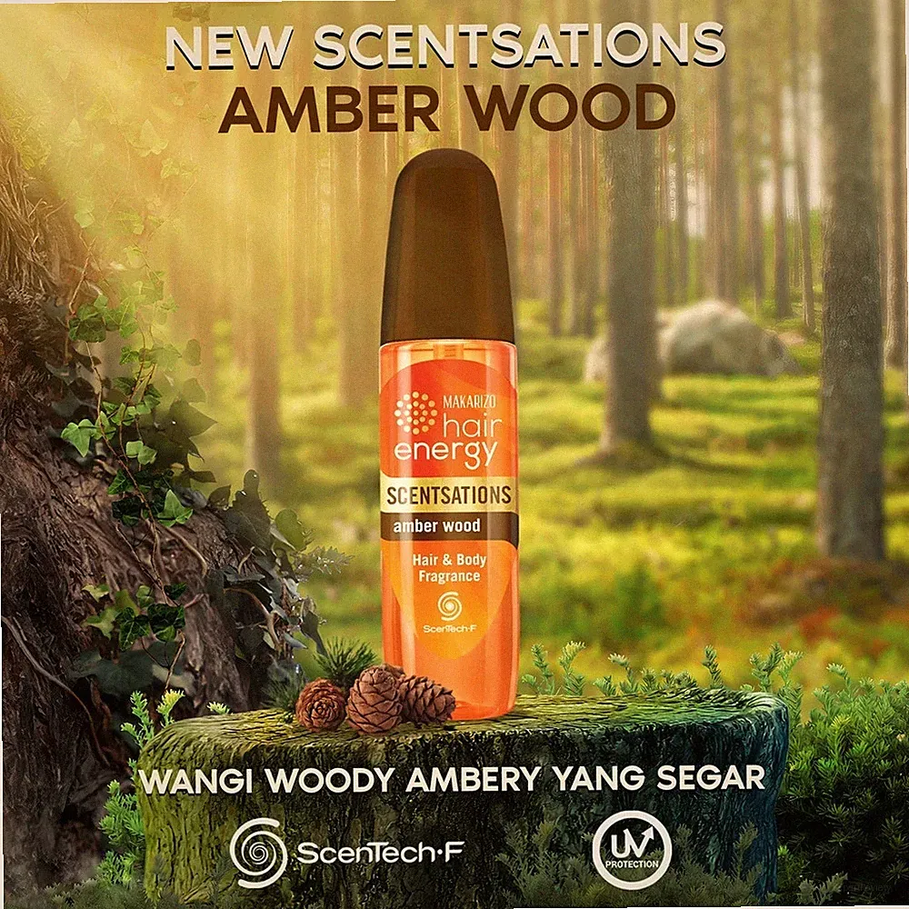 Makarizo Hair Perfume Scentsations Amber Wood 100 mL Hair Fragrance
