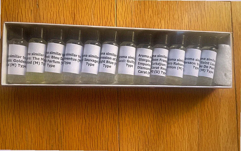 Top Fragrances 12 Perfume Body Oil (Duplication) set FOR MEN- 1/8 oz each bottle