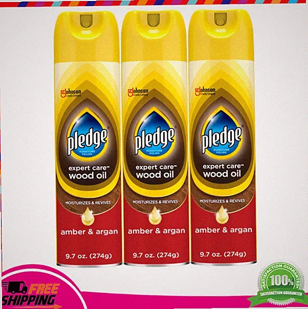 Wood Furniture Oil Spray Moisturizing Polish Amber Argan Fragrance 9.7oz